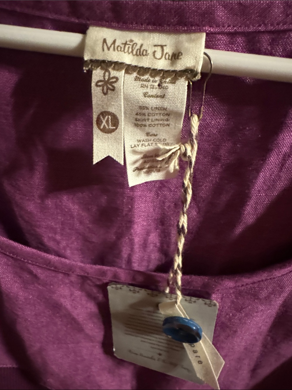 NWT MATILDA JANE Women's Ekaterina Grape Purple Dress, XL, Wonderful Parade - Picture 2 of 13